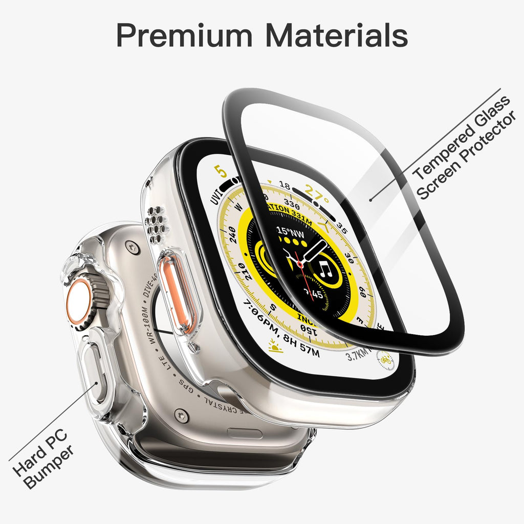 JETech Cover per Apple Watch Series 11/10 46mm, Nero