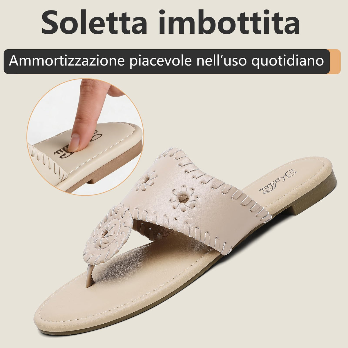 katliu Sandali Donna Infradito Estivi con Cucitura 36-42