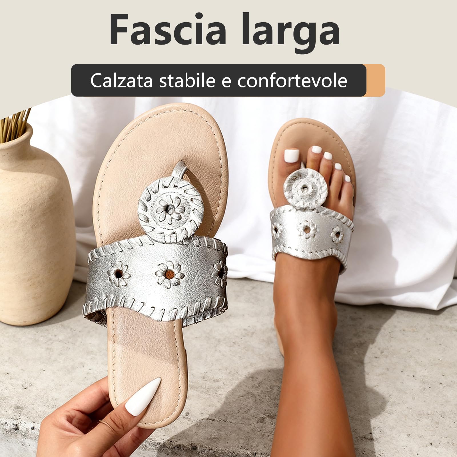 katliu Sandali Donna Infradito Estivi con Cucitura 36-42