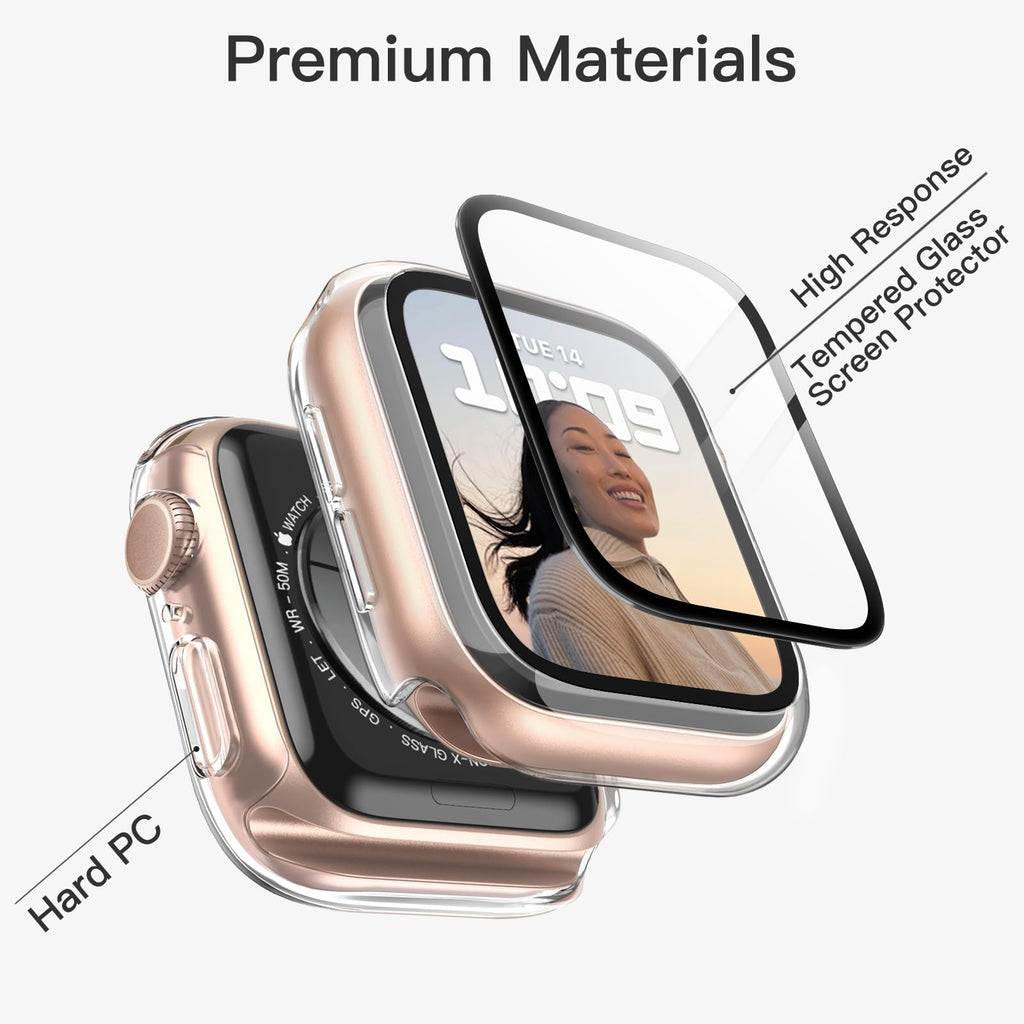 JETech Cover per Apple Watch Series 11/10 46mm, Nero