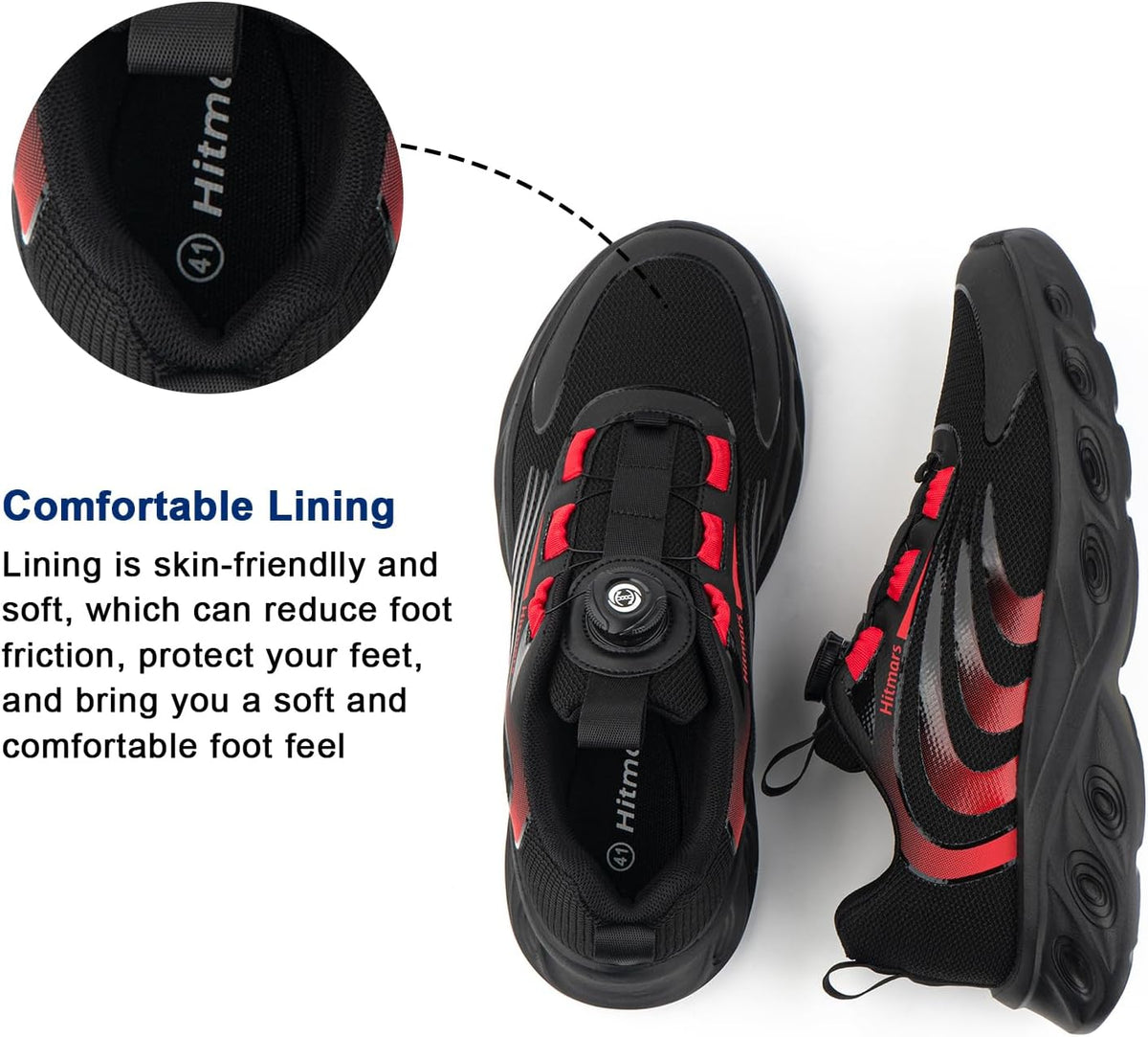 Hitmars Scarpe da Ginnastica Uomo Scarpe Running Uomo Leggere Traspiranti Scarpe da Corsa Sportive Tennis Jogging Outdoor Fitness Sneaker Gr.39-47