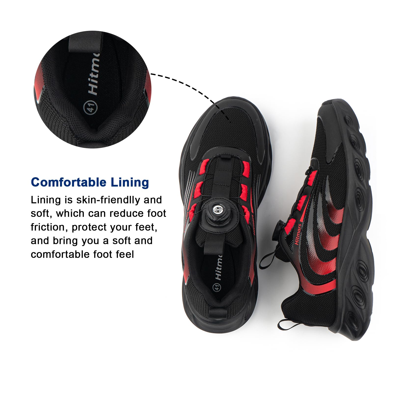 Hitmars Scarpe da Ginnastica Uomo Scarpe Running Uomo Leggere Traspiranti Scarpe da Corsa Sportive Tennis Jogging Outdoor Fitness Sneaker Gr.39-47