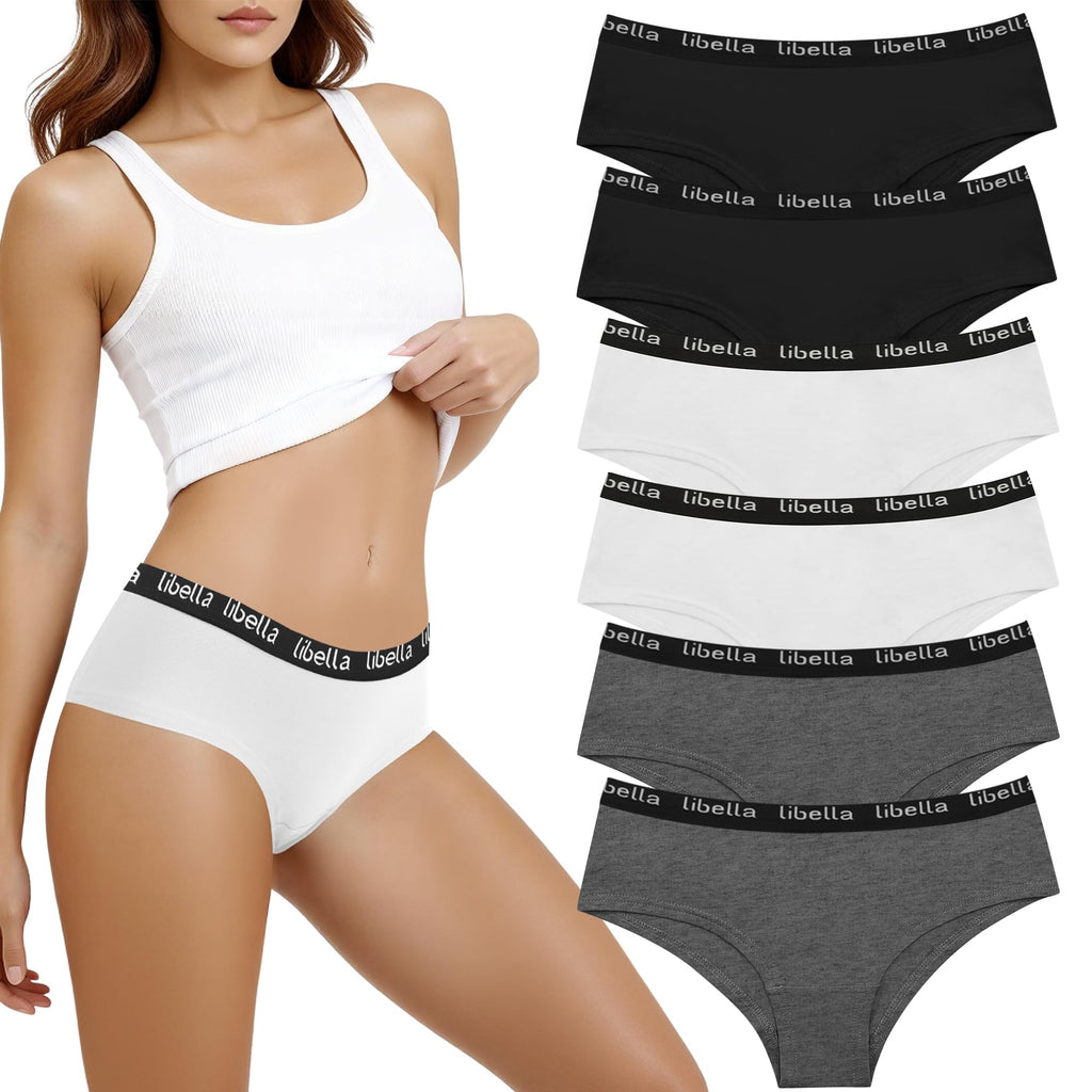 Libella Slip Donna Bassi in Cotone Elasticizzato Mutande Pacco da 6