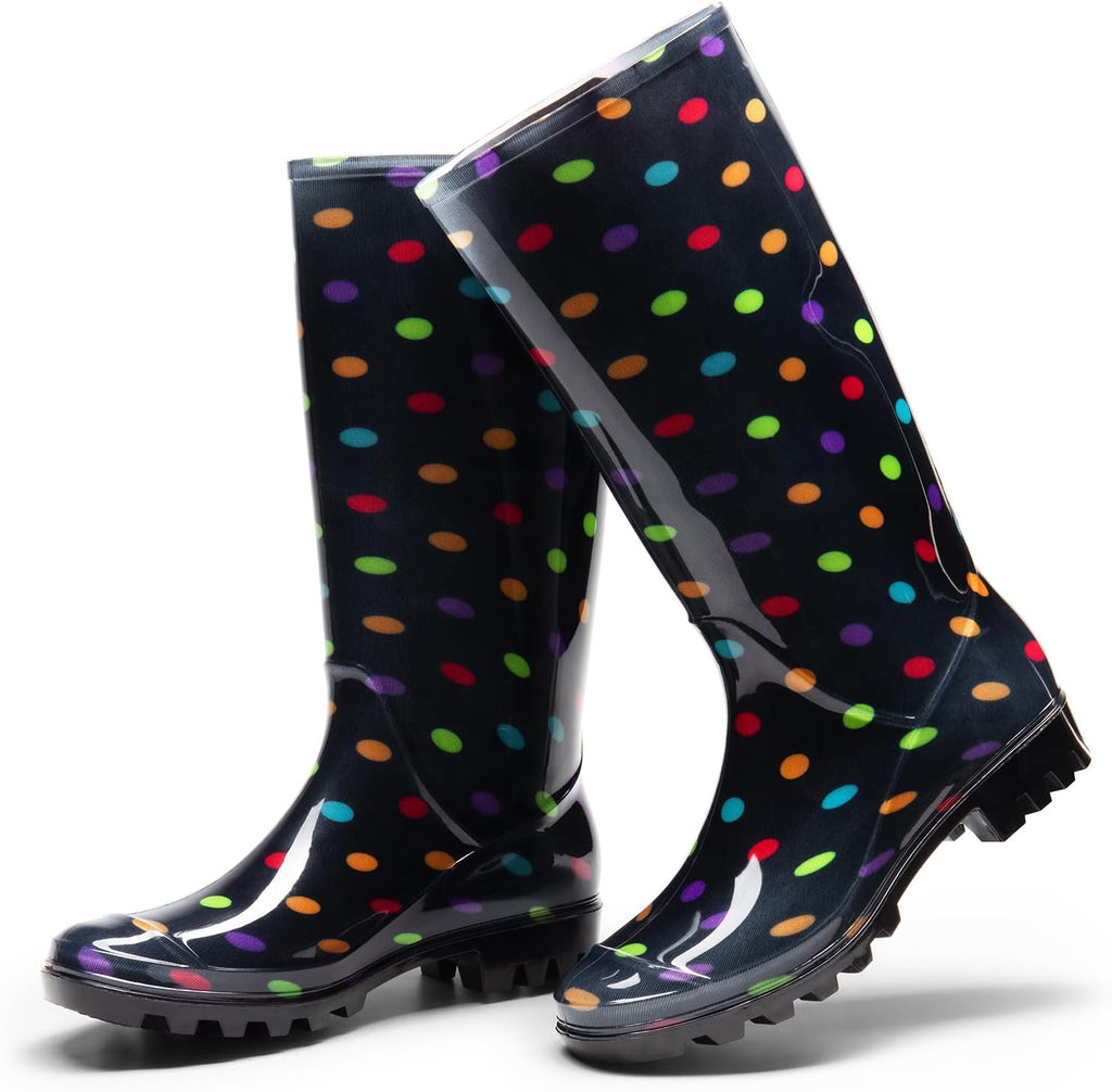 DREAM PAIRS Stivali Pioggia Donna Trasparenti