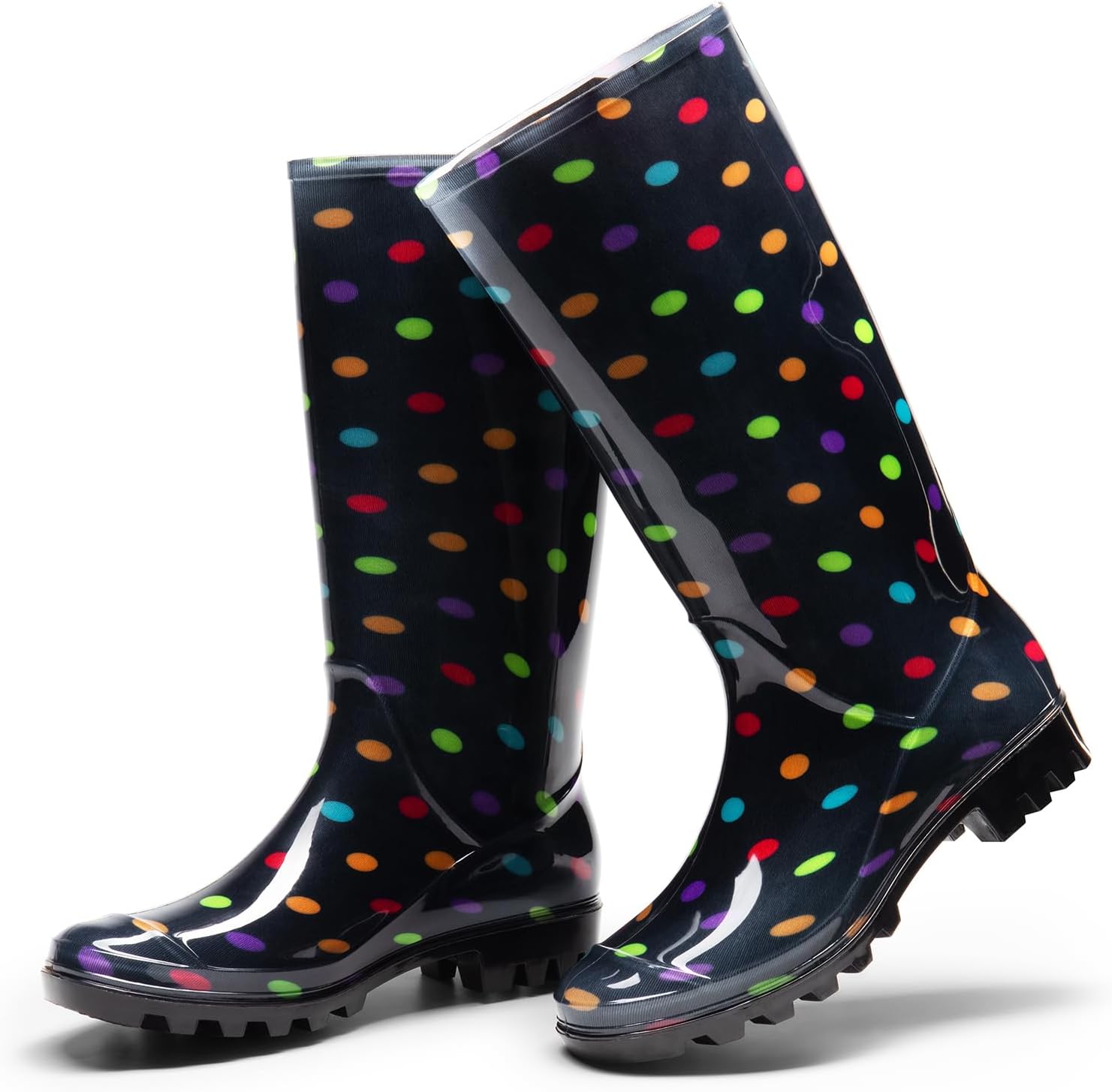 DREAM PAIRS Stivali Pioggia Donna Trasparenti