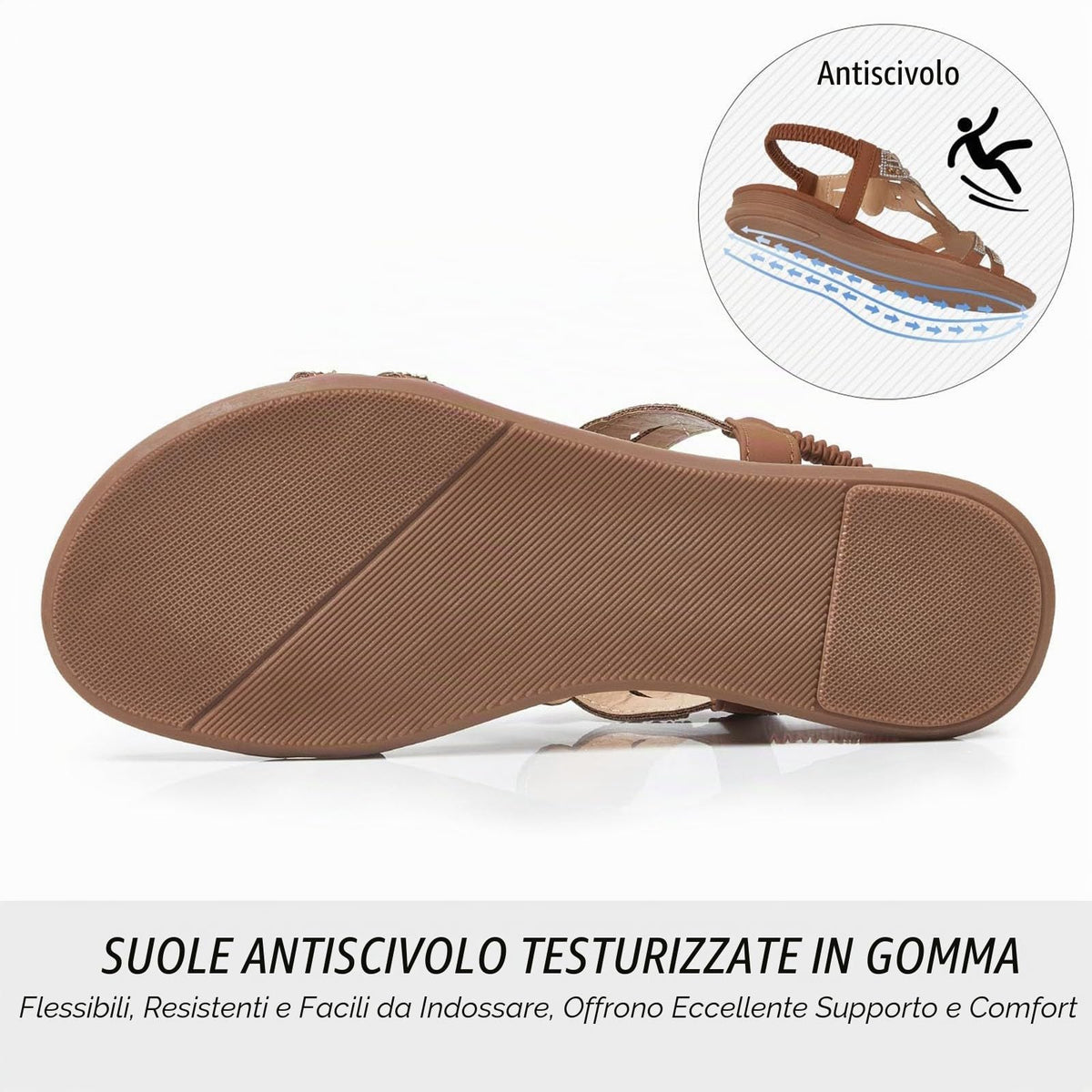 Sandali Donna Estive Eleganti Sandali Gioiello Comode Bassi Sandalo con Strass Bohemia Flip Flops Mare Ciabatte Open Toe Tacco Basso Gladiatore Sandalo Aperte 2025
