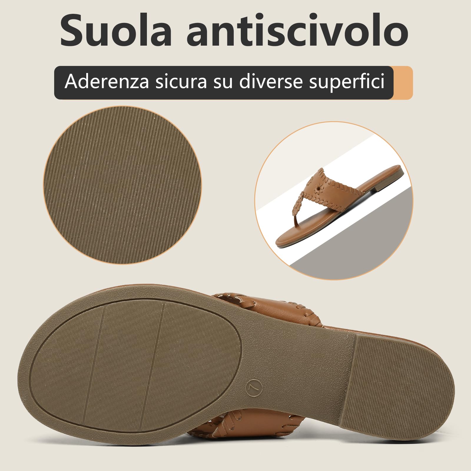 katliu Sandali Donna Infradito Estivi con Cucitura 36-42