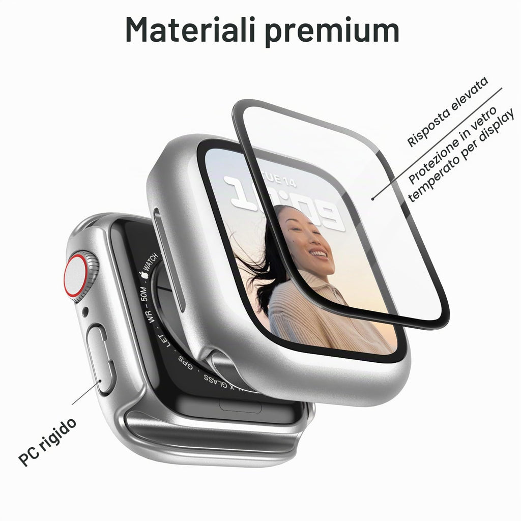 JETech Cover per Apple Watch Series 11/10 46mm, Nero