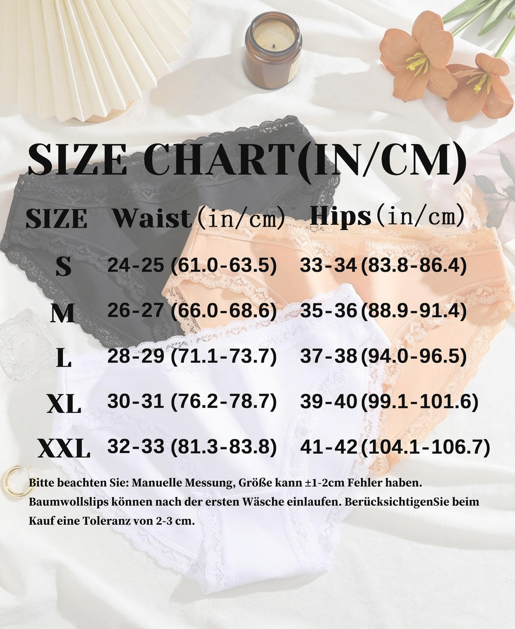 Sth Big Mutande Donna Cotone con Pizzo Elegante Slip Intimo Femminile Morbido e Traspirante Mutandine Donna Moda