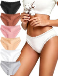 Sth Big Mutande Donna Cotone con Pizzo Elegante Slip Intimo Femminile Morbido e Traspirante Mutandine Donna Moda