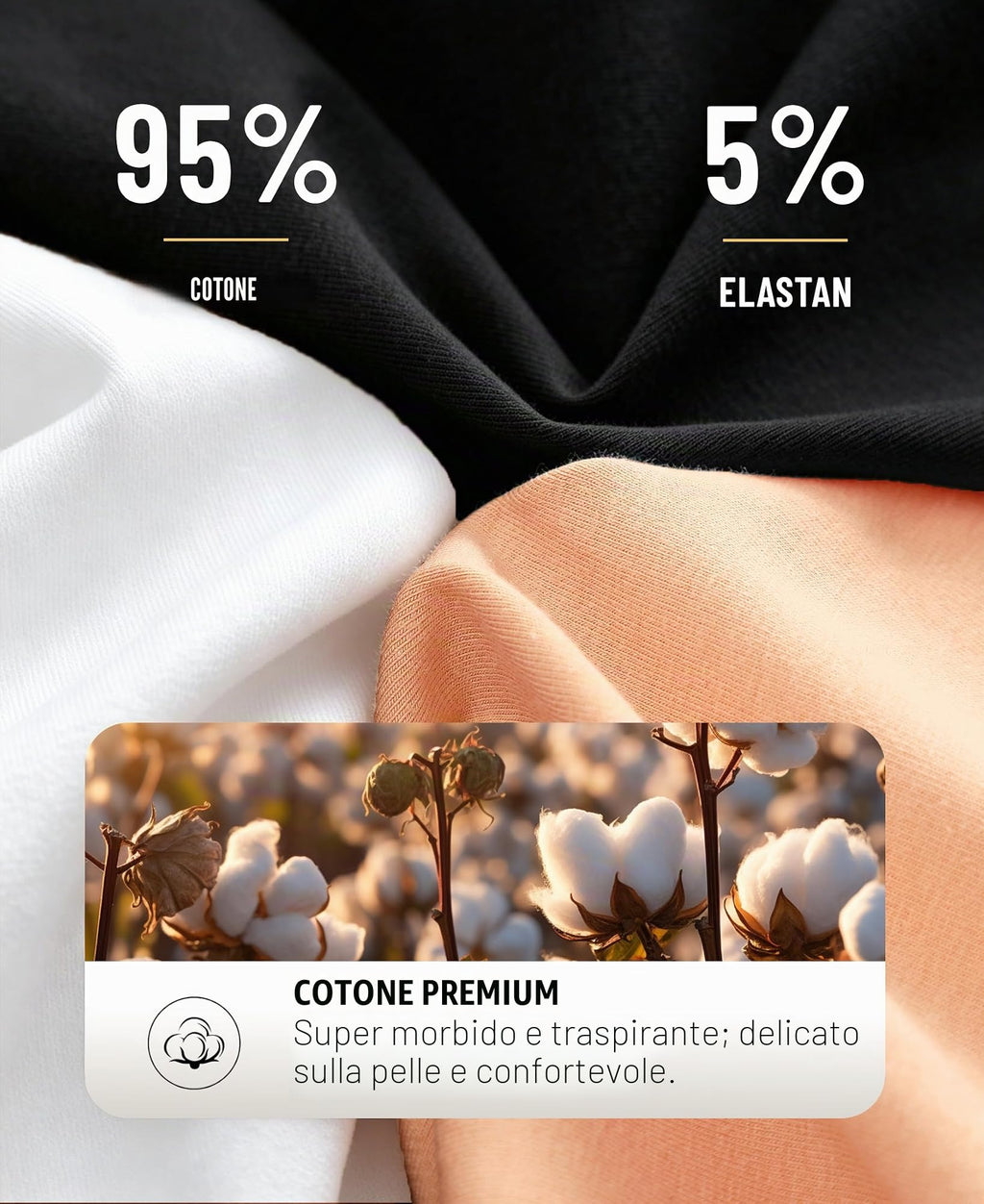 Sth Big Mutande Donna Cotone con Pizzo Elegante Slip Intimo Femminile Morbido e Traspirante Mutandine Donna Moda