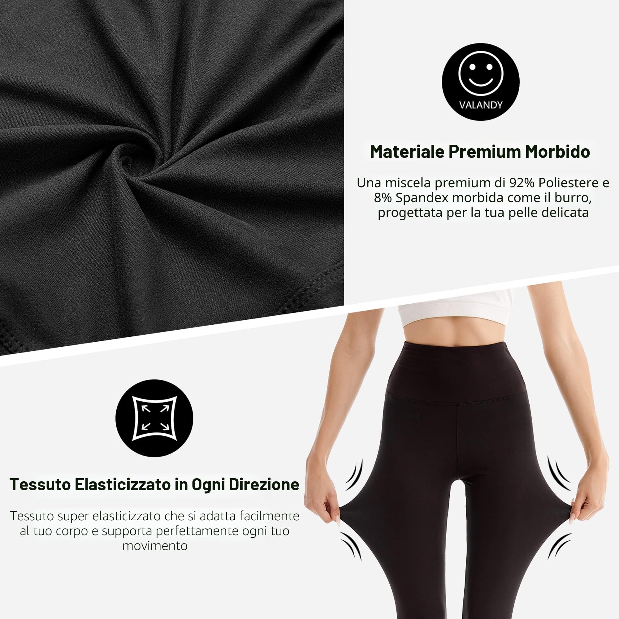 SINOPHANT 3/4 Leggins Capri Vita Alta Donna, Estivi Leggings Donna Fitness Corti Pantaloncini Yoga Coprenti Pinocchietto Opaco Elastici Morbido per Sportivi o Casual