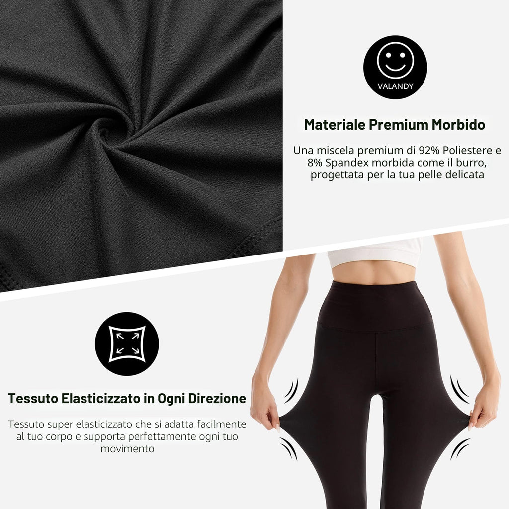 SINOPHANT 3/4 Leggins Capri Vita Alta Donna, Estivi Leggings Donna Fitness Corti Pantaloncini Yoga Coprenti Pinocchietto Opaco Elastici Morbido per Sportivi o Casual