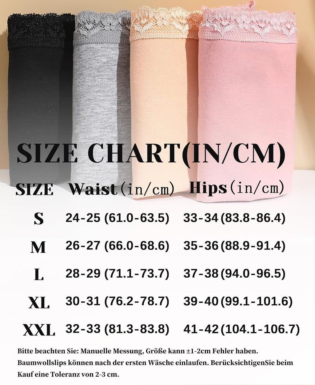 Sth Big Mutande Donna Cotone con Pizzo Elegante Slip Intimo Femminile Morbido e Traspirante Mutandine Donna Moda