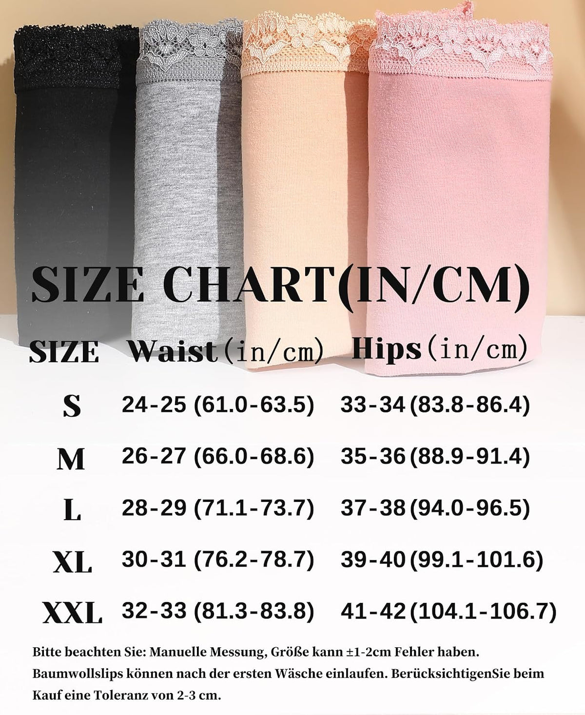 Sth Big Mutande Donna Cotone con Pizzo Elegante Slip Intimo Femminile Morbido e Traspirante Mutandine Donna Moda