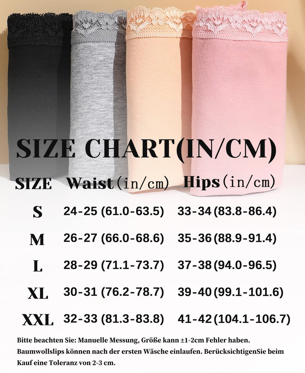 Sth Big Mutande Donna Cotone con Pizzo Elegante Slip Intimo Femminile Morbido e Traspirante Mutandine Donna Moda