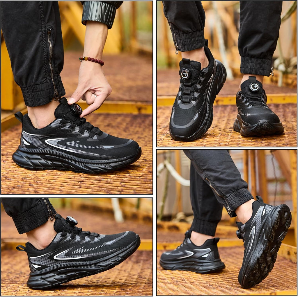 Scarpe Antinfortunistiche Uomo Donna Leggere Scarpe da Lavoro con Punta in Acciaio Traspiranti Scarpe Sicurezza Comode Antiscivolo Antiforatura