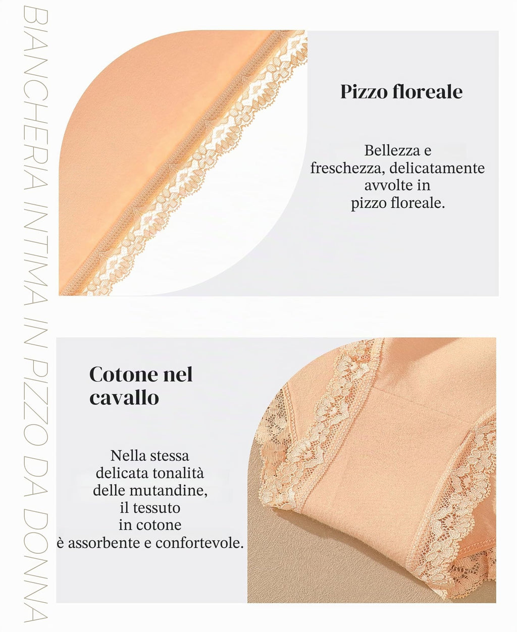 Sth Big Mutande Donna Cotone con Pizzo Elegante Slip Intimo Femminile Morbido e Traspirante Mutandine Donna Moda