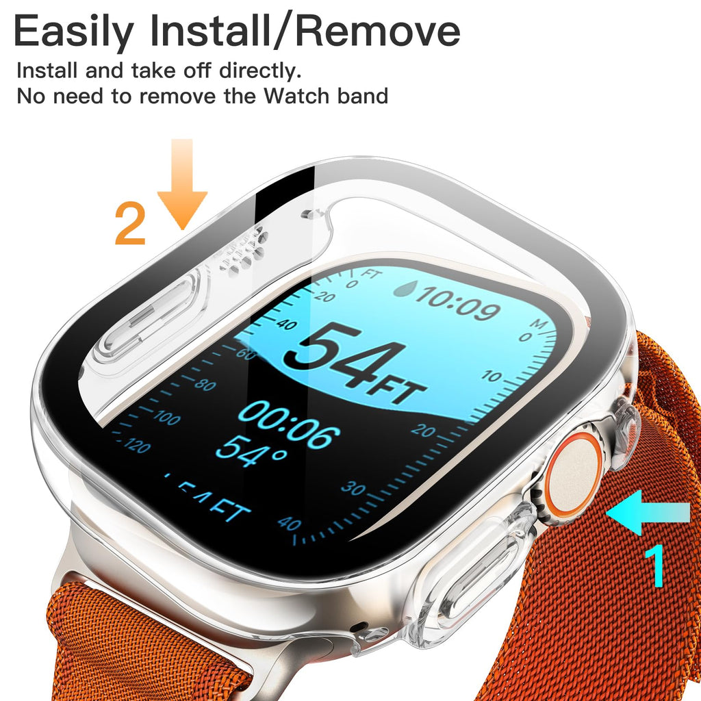 JETech Cover per Apple Watch Series 11/10 46mm, Nero