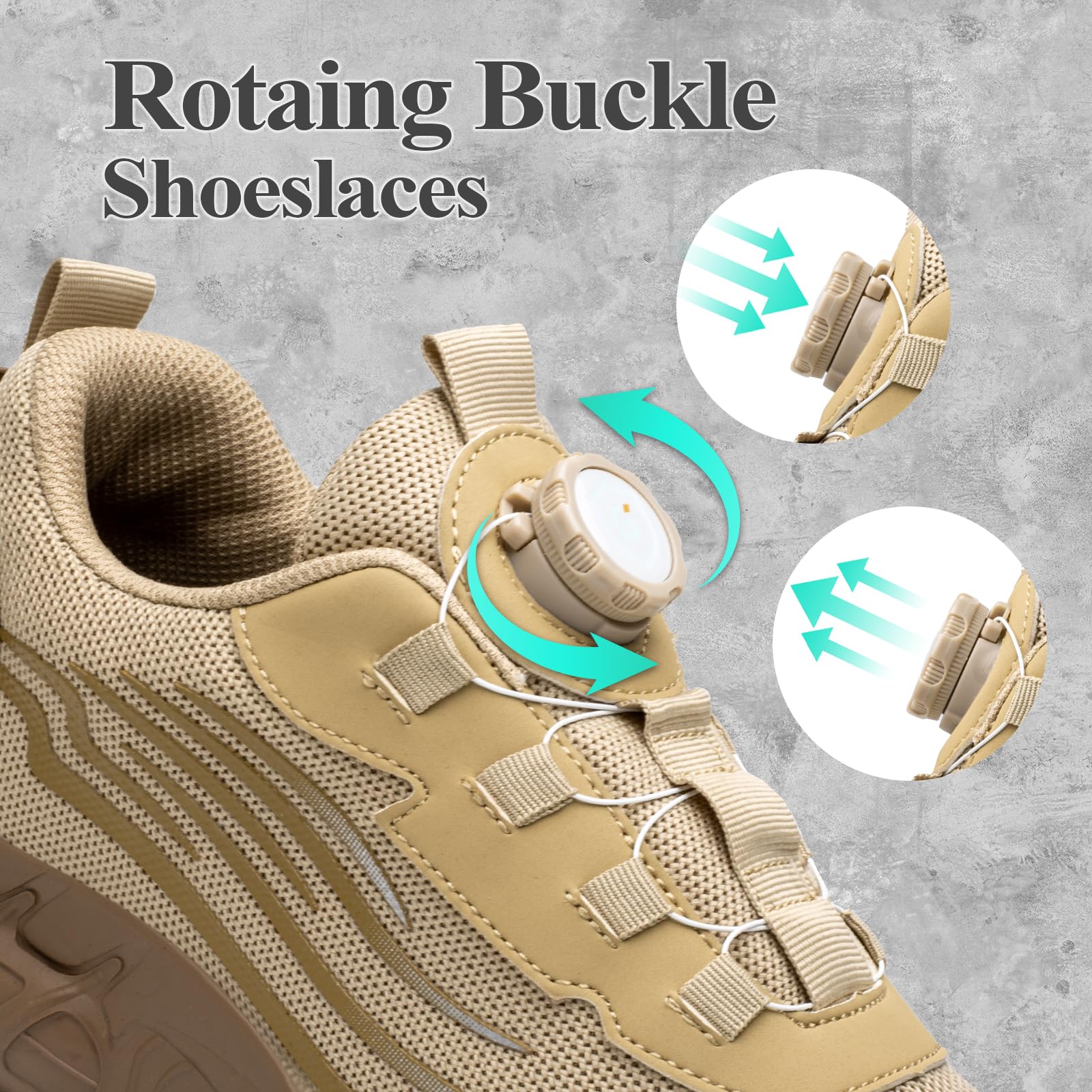Scarpe Antinfortunistiche Uomo Donna Leggere Traspiranti Sneakers Antiscivolo Scarpe Sicurezza con Punta in Acciaio Regolazione Rapida dei Lacci 36-46 EU