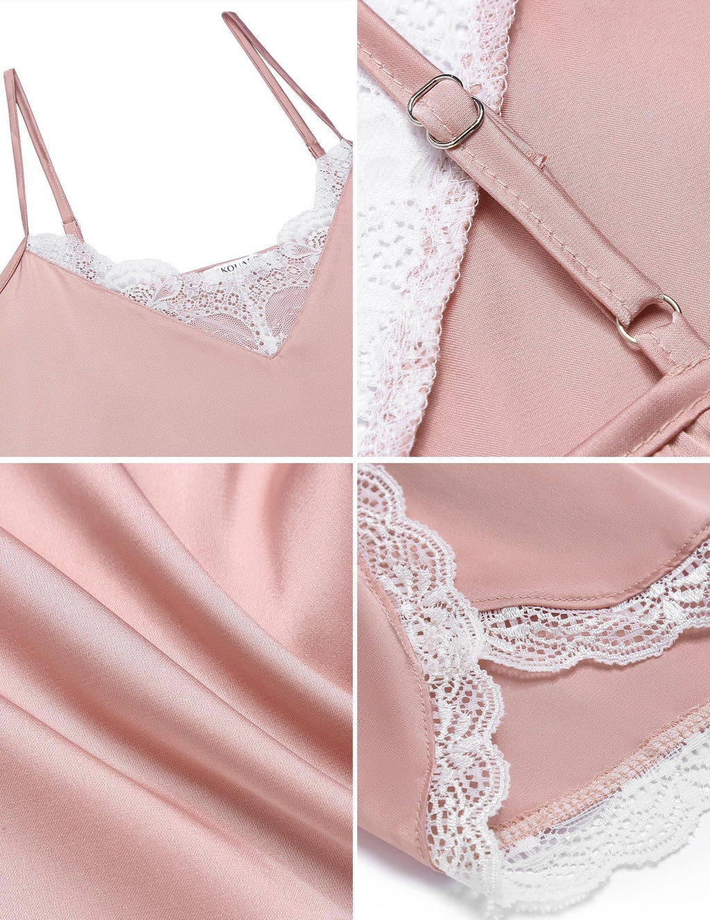 Ekouaer Pigiami Due Pezzi da Donna Seta Pigiama Donna Sexy, S-XXL