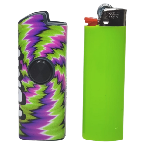 FLKR LYTR® Amazon Prime Must Have Fidget Spinner Lighter Case "Trippy"