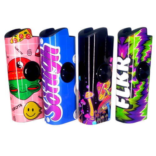 FLKR LYTR® Amazon Prime Fidget Spinner Lighter Case 4 pack for Bic