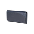 RB12129D | Women's wallet in genuine full grain leather, dollar/light grain. Blue color. RFID protection. Size when closed: 18.5 x 10 x 3 cm. Packaging: gift box bottom/cover