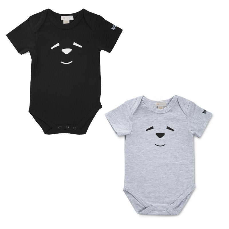 Confezione regalo: body grigio + body nero taglia 01 mese