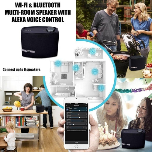 Naxa Wi-Fi & Bluetooth Multi-Room Speaker with Amazon Alexa Voice
