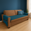 Runner Copriseduta divano Impermeabile con copribraccioli - ARMOR blu