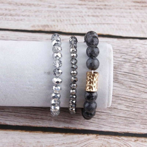Natural Stone Mala Beads Amazon Stone Stacked Stretch Essential Oil