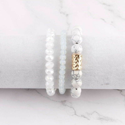 Natural Stone Mala Beads Amazon Stone Stacked Stretch Essential Oil