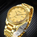Orologio Uomo Quarzo Oro Impermeabile Classico Acciaio Inox Analogico Business Moda
